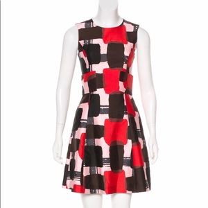 Kate Spade NY Abstract Print A-Line Dress 0 XS